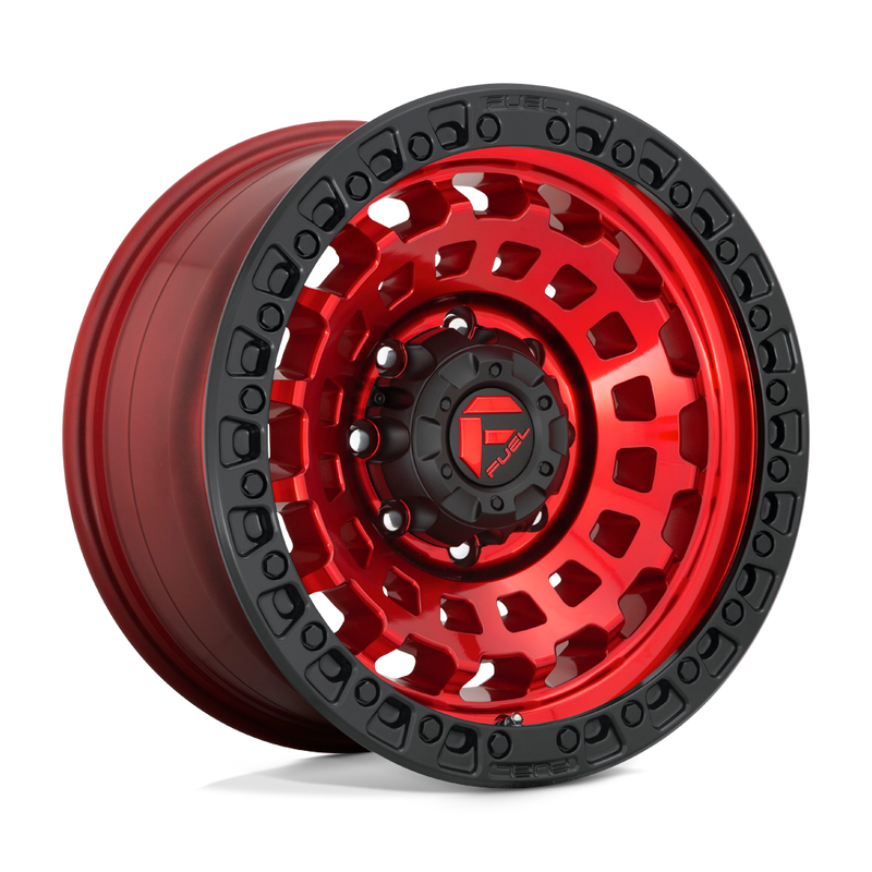 Fuel - D632 ZEPHYR - CANDY RED BLACK BEAD RING - 20" x 9", 1 Offset, 5x150 (Bolt Pattern), 110.1mm HUB