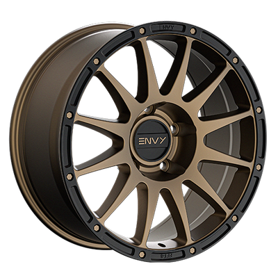 Envy Wheels - FFT8BZ - Bronze - BRONZE / BLACK LIP - 20" x 9", 0 Offset, 5x127 (Bolt Pattern), 71.5mm HUB