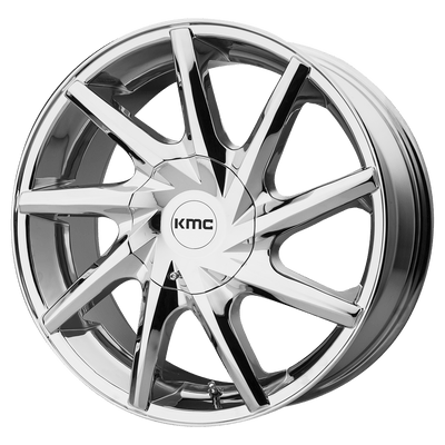 KMC Wheels - KM705 BURST - Chrome - Chrome - 24" x 9.5", 30 Offset, 6x135/139.7 (Bolt Pattern), 100.3mm HUB