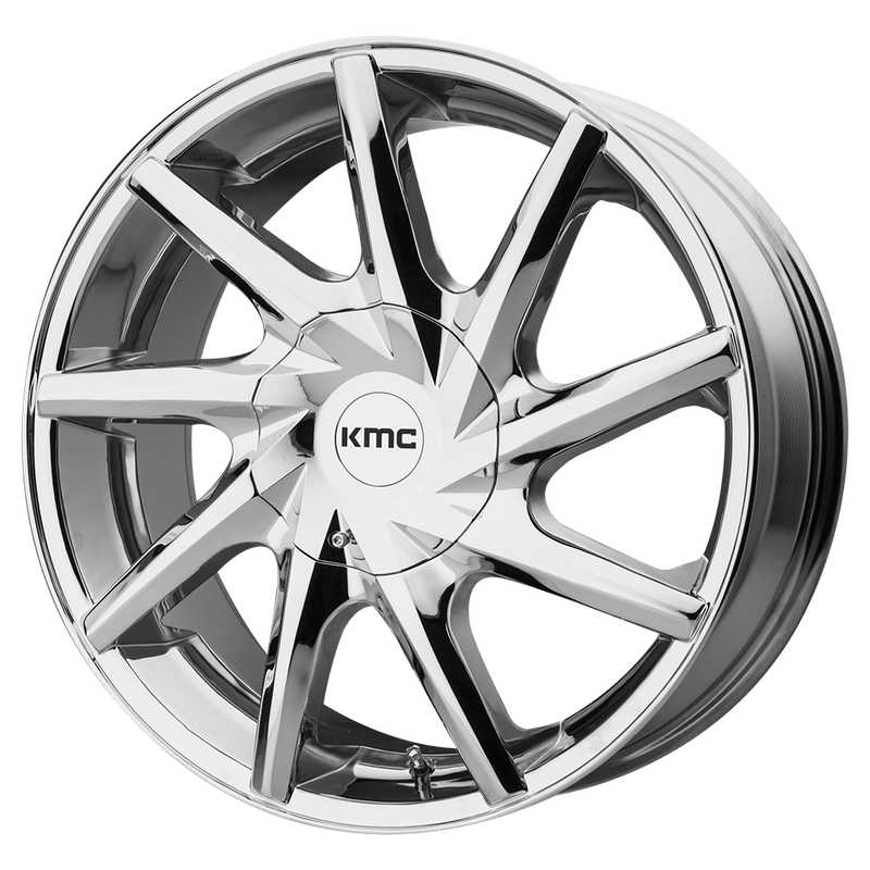 KMC Wheels - KM705 BURST - Chrome - Chrome - 24" x 9.5", 30 Offset, 6x135/139.7 (Bolt Pattern), 100.3mm HUB