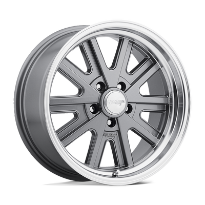 American Racing Vintage - VN527 427 MONO CAST - Grey - Mag Gray Machined - 17" x 7", 0 Offset, 5x114.3 (Bolt Pattern), 76.5mm HUB