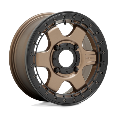 Fuel UTV - D924 BLOCK BEADLOCK - Bronze - MATTE BRONZE WITH BLACK RING - 15" x 6", 38 Offset, 4x156 (Bolt Pattern), 132mm HUB