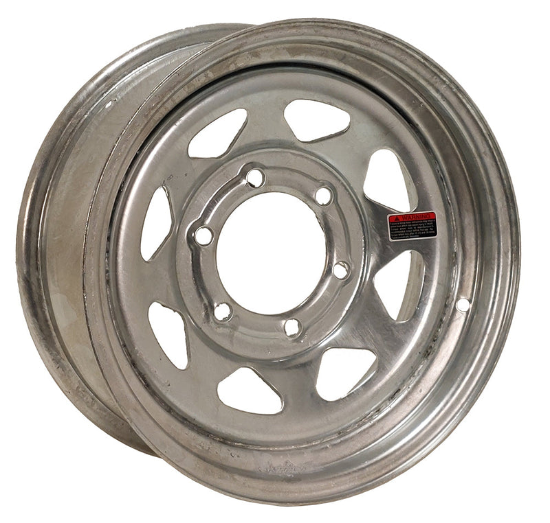 DTD - Trailer - Silver - Galvanised - 12" x 4", 0 Offset, 5x114.3 (Bolt Pattern), 71.1mm HUB