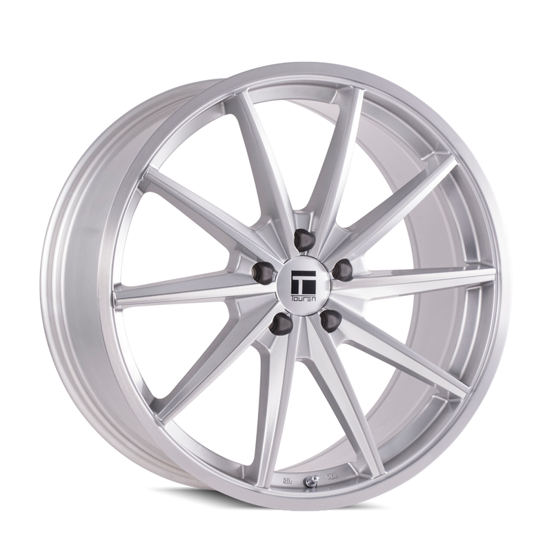 Touren - TF02 - Silver - BRUSHED SILVER - 20" x 9", 35 Offset, 5x120 (Bolt Pattern), 72.6mm HUB