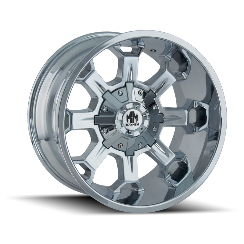 Mayhem - COMBAT - Chrome - CHROME - 20" x 12", -44 Offset, 8x180 (Bolt Pattern), 124.1mm HUB
