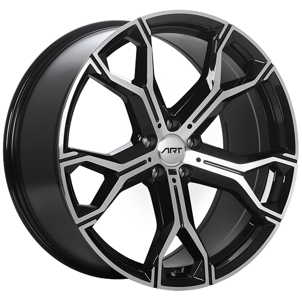ART - Replica 181 - Black - Gloss Black - Machined Face - 21" x 10.5", 43 Offset, 5x112 (Bolt Pattern), 66.6mm HUB