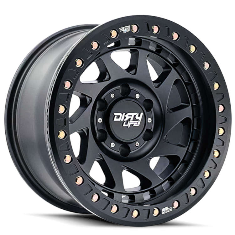 Dirty Life - ENIGMA RACE - Black - Matte Black - 17" x 9", -38 Offset, 5x127 (Bolt pattern), 78.1mm HUB