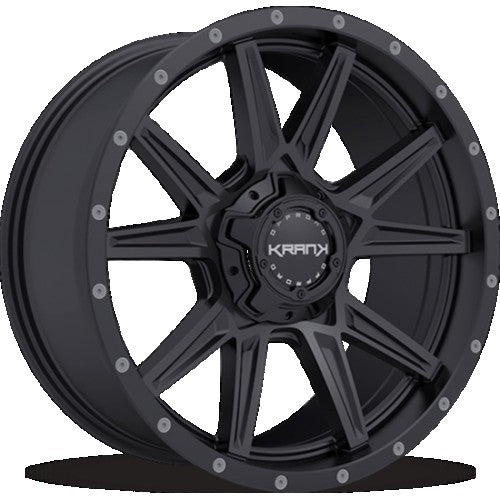 KranK Off-road - Cylinder - Black - Satin Black - 20" x 9", 0 Offset, 6x135/139.7 (Bolt Pattern), 108mm HUB