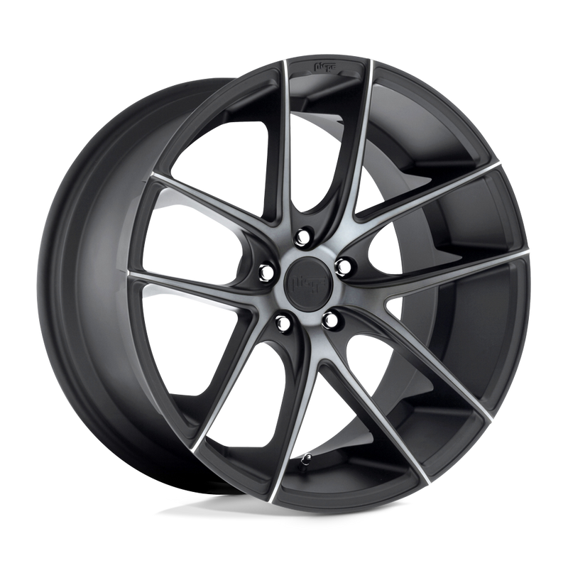 Niche - M130 TARGA - Black - MATTE BLACK DOUBLE DARK TINT - 20" x 8.5", 38 Offset, 5x115 (Bolt Pattern), 71.5mm HUB
