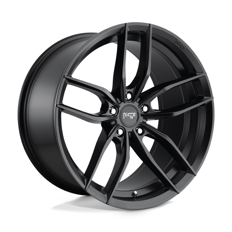 Niche - M203 VOSSO - Black - MATTE BLACK - 20" x 11", 35 Offset, 5x112 (Bolt Pattern), 66.6mm HUB