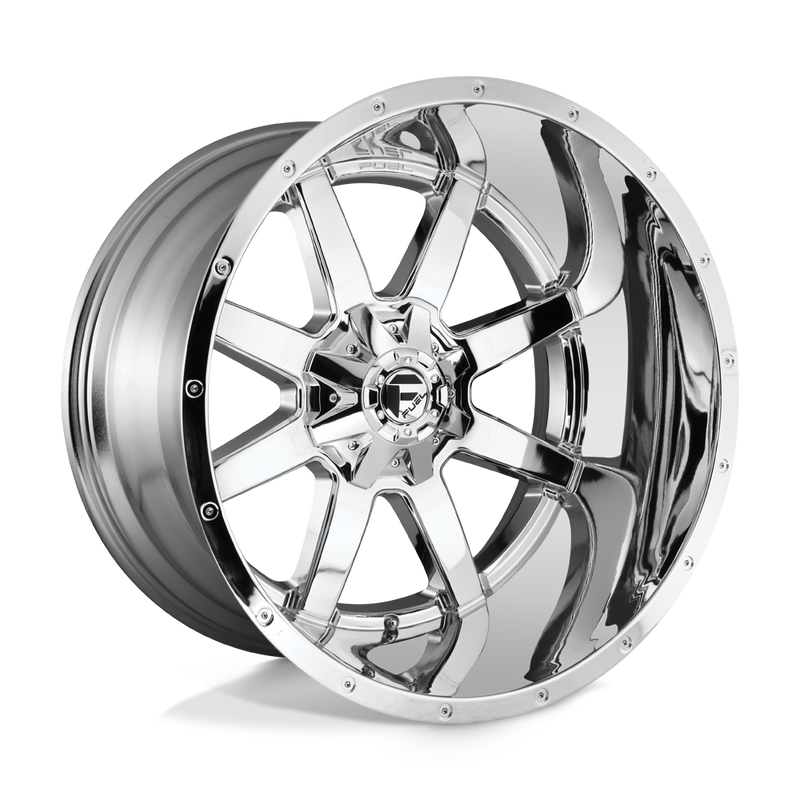 Fuel - D536 MAVERICK - Polished - CHROME PLATED - 24" x 14", -75 Offset, 6x135/139.7 (Bolt Pattern), 106.1mm HUB
