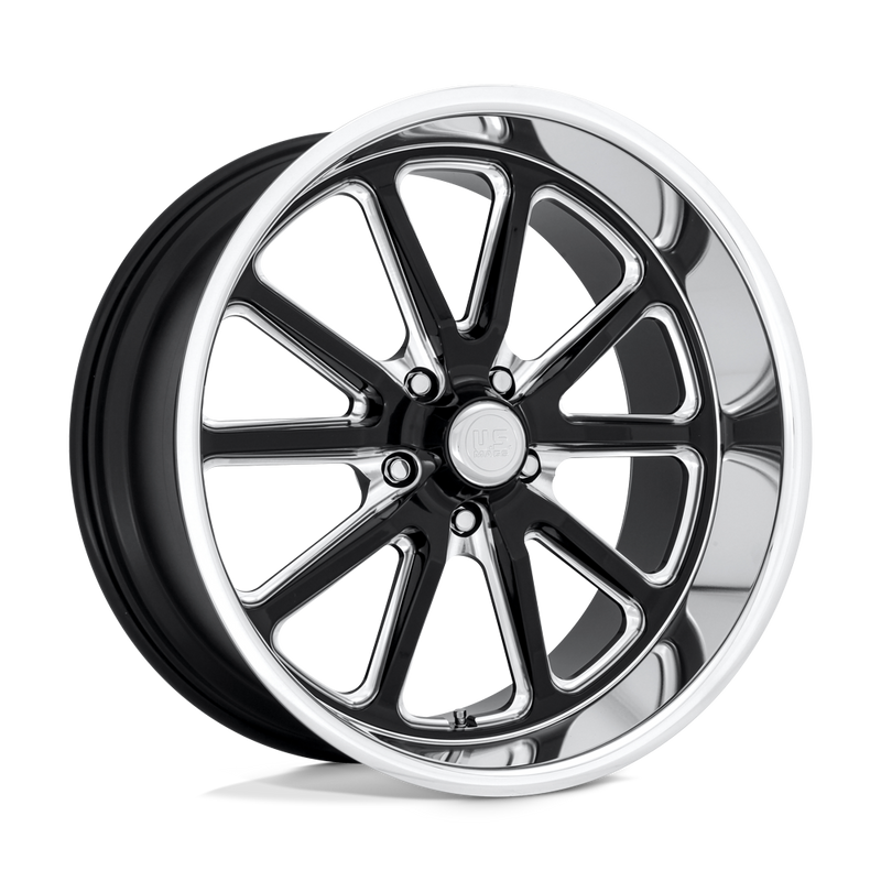 US Mag - U117 RAMBLER - Black - GLOSS BLACK MILLED - 20" x 8", 1 Offset, 5x127 (Bolt Pattern), 78.1mm HUB