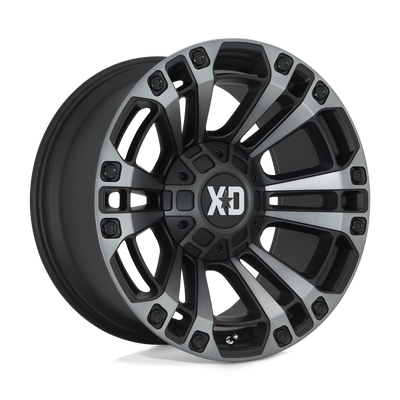 XD Series - XD851 MONSTER 3 - Black - SATIN BLACK WITH GRAY TINT - 20" x 10", -18 Offset, 8x165.1 (Bolt Pattern), 125.1mm HUB
