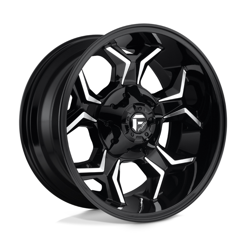 Fuel - D606 AVENGER - Black - GLOSS BLACK MILLED - 20" x 10", -18 Offset, 5x139.7/150 (Bolt Pattern), 110.1mm HUB