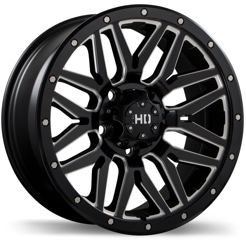 Fast HD - Menace - Black - Satin Black with Milled Trim - 18" x 9", 15 Offset, 5x150 (Bolt Pattern), 110.1mm HUB