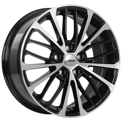 ART - Replica 163 - Black - Gloss Black - Machined Face - 17" x 7", 35 Offset, 5x114.3 (Bolt Pattern), 60.1mm HUB