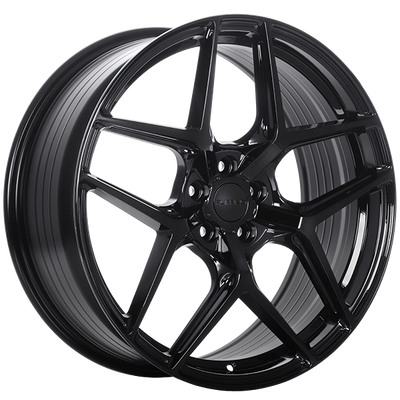Ruffino Wheels - Vader - Black - Gloss Black - 20" x 8.5", 35 Offset, 5x114.3 (Bolt Pattern), 73.1mm HUB