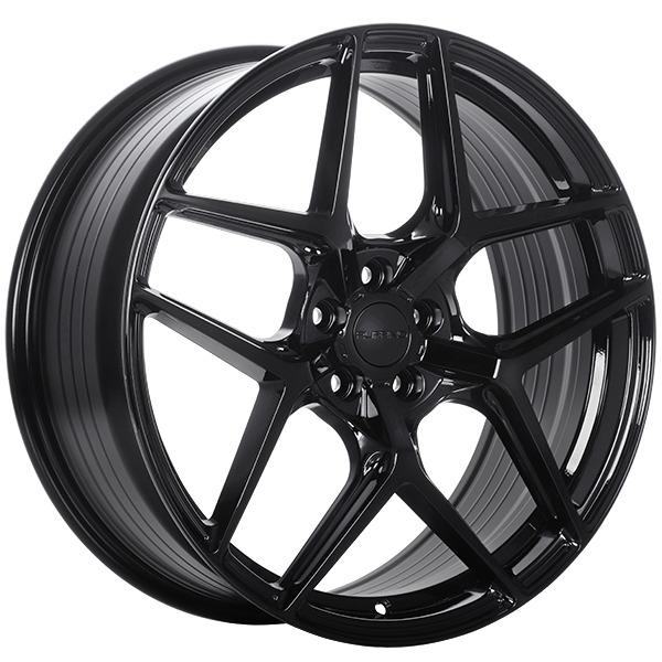Ruffino Wheels - Vader - Black - Gloss Black - 20" x 8.5", 35 Offset, 5x114.3 (Bolt Pattern), 73.1mm HUB