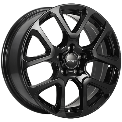 ART - Replica 127 - Black - Gloss Black - 17" x 7", 45 Offset, 5x114.3 (Bolt Pattern), 56.1mm HUB