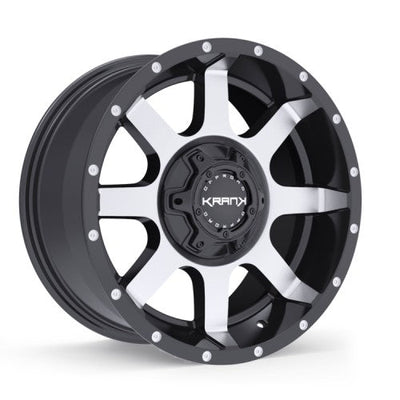 KranK Off-road - Slick - Black - Gloss Black Machined - 20" x 9", 0 Offset, 6x135/139.7 (Bolt Pattern), 108mm HUB