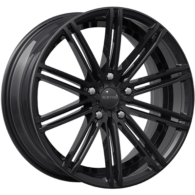Ruffino Wheels - Nero - Black - Gloss Black - 17" x 7.5", 42 Offset, 5x112 (Bolt Pattern), 66.6mm HUB