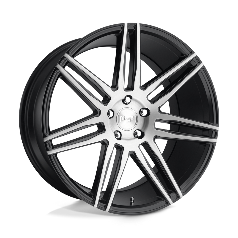 Niche - M178 TRENTO - Black - Gloss Black Brushed - 20" x 10.5", 42 Offset, 5x112 (Bolt Pattern), 66.6mm HUB