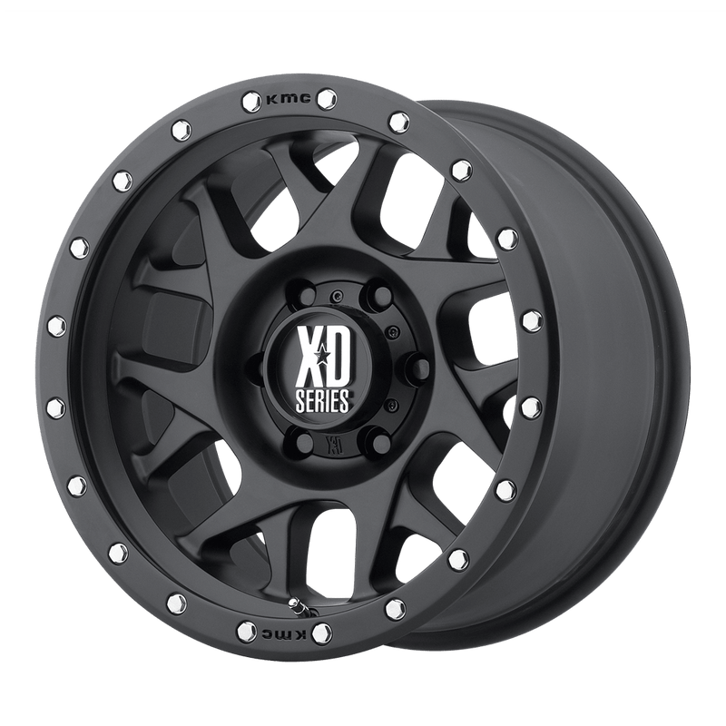 XD Series - XD127 BULLY - Black - SATIN BLACK WITH REINFORCING RING - 15" x 8", -19 Offset, 5x139.7 (Bolt Pattern), 108mm HUB