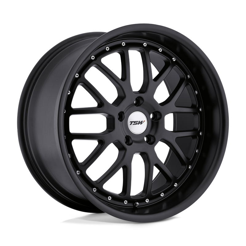 TSW Wheels - VALENCIA - Black - Matte Black - 19" x 8", 32 Offset, 5x112 (Bolt Pattern), 72.1mm HUB