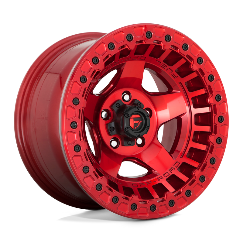 Fuel - D117 WARP BEADLOCK - CANDY RED - 17" x 9", -15 Offset, 5x127 (Bolt Pattern), 71.5mm HUB