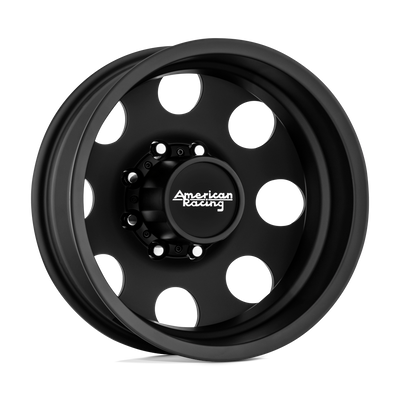 American Racing - AR204 BAJA DUALLY - Black - SATIN BLACK - 17" x 6.5", -140 Offset, 8x200 (Bolt Pattern), 142mm HUB