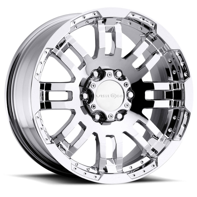 Vision Wheel Off-Road - 375 WARRIOR - Chrome - Chrome - 18" x 8.5", 18 Offset, 6x139.7 (Bolt Pattern), 106.2mm HUB