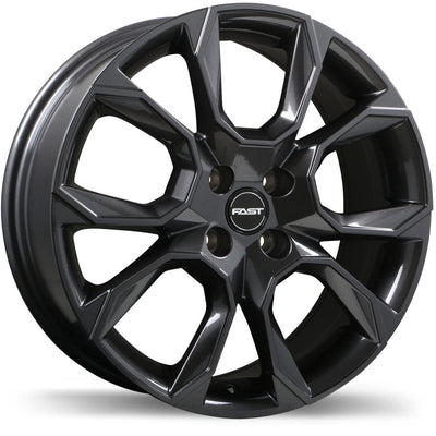 Fast Wheels - Aventure - Gunmetal - Gloss Gunmetal - 17" x 7", 42 Offset, 4x100 (Bolt Pattern), 60.1mm HUB