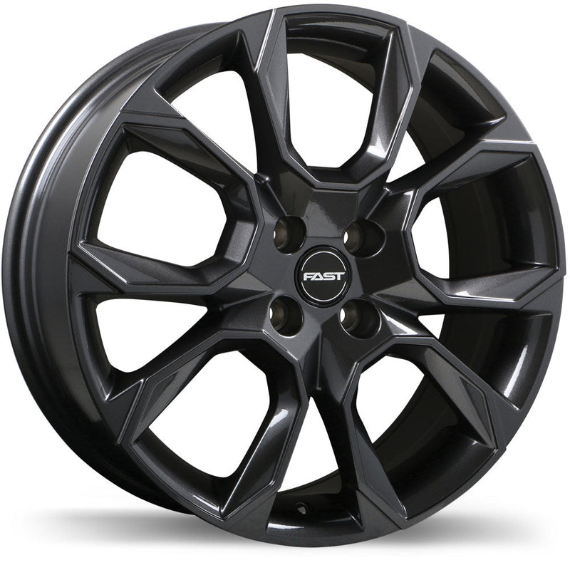 Fast Wheels - Aventure - Gunmetal - Gloss Gunmetal - 17" x 7", 42 Offset, 4x100 (Bolt Pattern), 60.1mm HUB