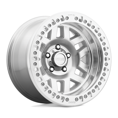KMC Wheels - KM229 MACHETE CRAWL BEADLOCK - Silver - MACHINED - 17" x 9", -38 Offset, 6x135 (Bolt Pattern), 87.1mm HUB
