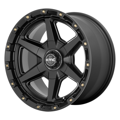 KMC Wheels - KM101 TEMPO - Black - SATIN BLACK - 17" x 9", 0 Offset, 5x127/139.7 (Bolt Pattern), 78.1mm HUB