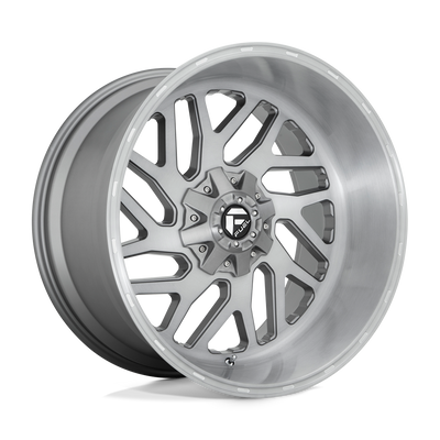 Fuel - D715 TRITON PLATINUM - Gunmetal - BRUSHED GUN METAL TINTED CLEAR - 22" x 10", -18 Offset, 8x170 (Bolt Pattern), 125.1mm HUB