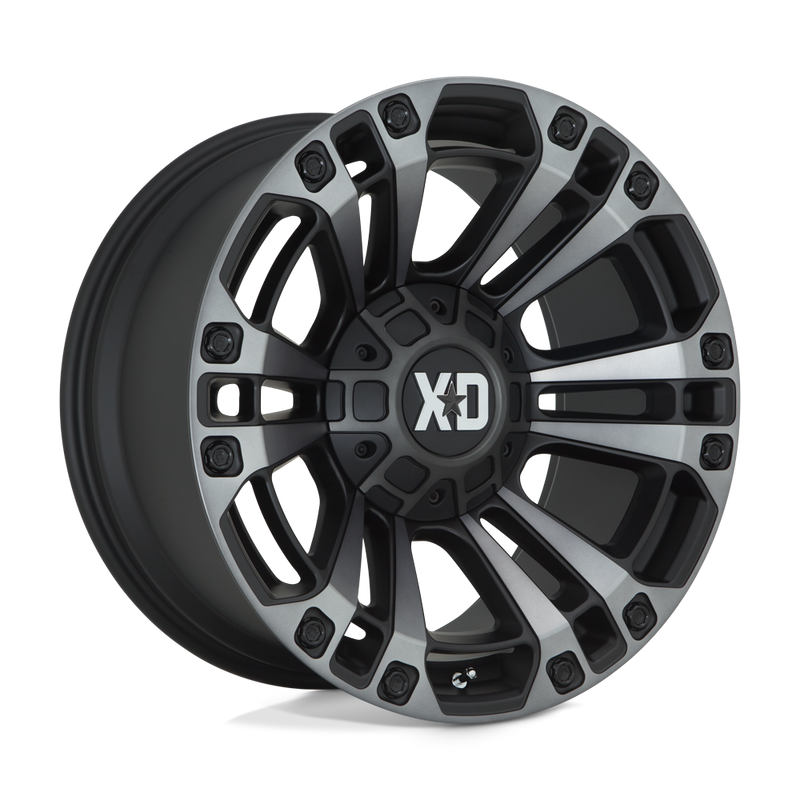 XD Series - XD851 MONSTER 3 - Black - SATIN BLACK WITH GRAY TINT - 20" x 10", -18 Offset, 8x170 (Bolt Pattern), 125.1mm HUB