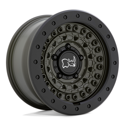 Black Rhino - BARRICADE - OLIVE DRAB GREEN WITH BLACK ROCK GUARD - 18" x 9", 10 Offset, 6x120 (Bolt Pattern), 67.1mm HUB