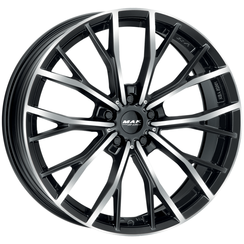 Mak Wheels - priMe-FF - Black - BLACK MIRROR - 19" x 8.5", 30 Offset, 5x120 (Bolt Pattern), 72.6mm HUB