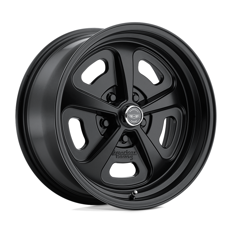 American Racing Vintage - VN501 500 MONO CAST - Black - SATIN BLACK - 17" x 7", 0 Offset, 5x114.3 (Bolt Pattern), 72.6mm HUB