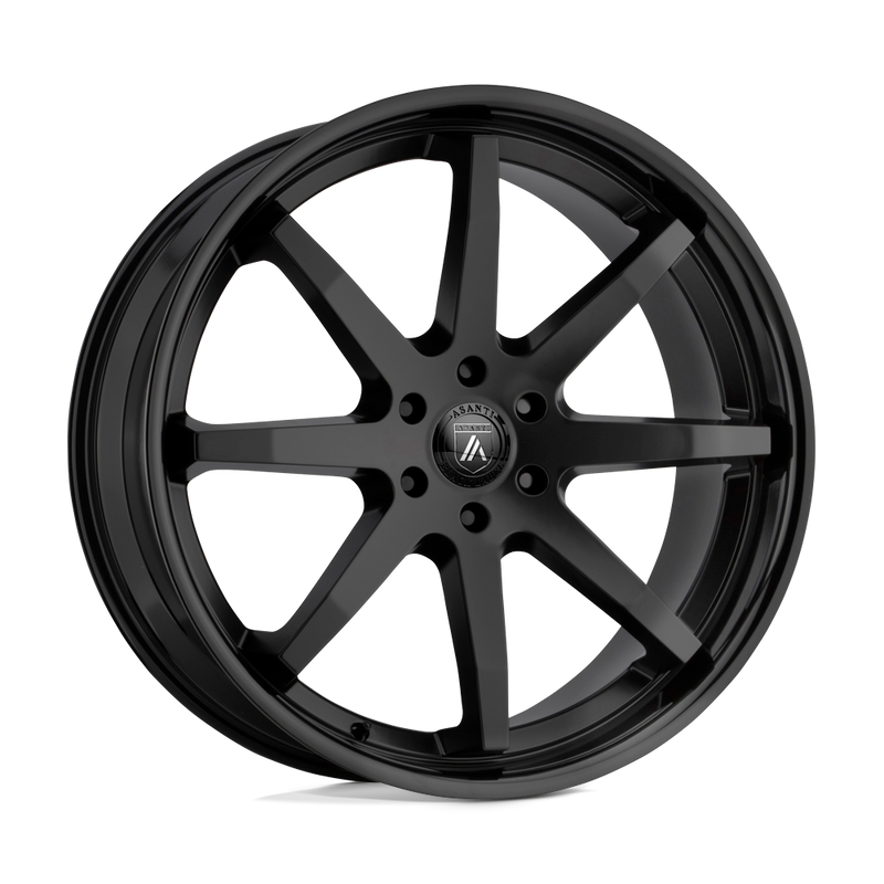 Asanti Black - ABL-32 KAISER - Black - SATIN BLACK GLOSS BLACK LIP - 24" x 10", 30 Offset, 6x139.7 (Bolt Pattern), 100.3mm HUB