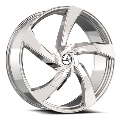 Azara - AZA-524 - Chrome - Nano Chrome - 18" x 8", 35 Offset, 5x112/114.3 (Bolt pattern), 74.10mm HUB