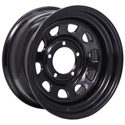 Envy Wheels - 101MB D WINDOW - Black - GLOSS BLACK - 16" x 8", 0 Offset, 5x114.3 (Bolt Pattern), 84mm HUB