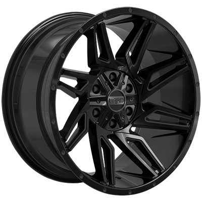 Ruffino HARD - Voodoo - Black - Gloss Black - 20" x 10", -12 Offset, 6x135/139.7 (Bolt Pattern), 87.1mm HUB
