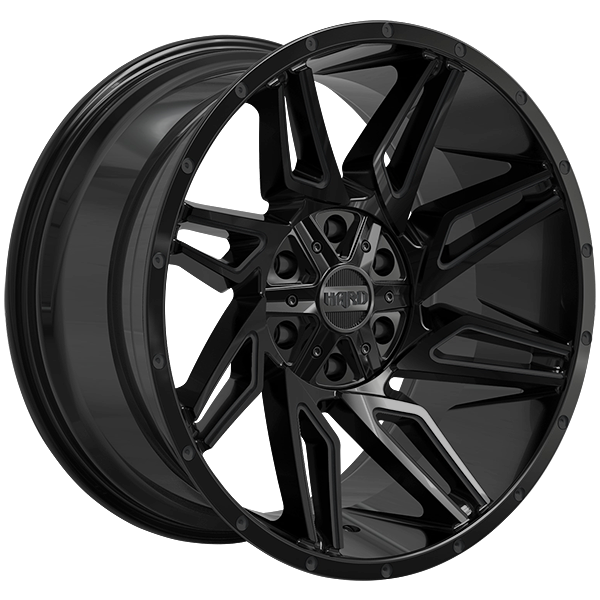 Ruffino HARD - Voodoo - Black - Gloss Black - 20" x 10", -12 Offset, 6x135/139.7 (Bolt Pattern), 87.1mm HUB