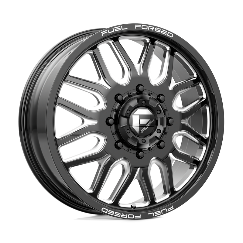 Fuel Mono - DB66 FFC66 - Black - MATTE BLACK MILLED - 22" x 8.5", 105 Offset, 8x200 (Bolt Pattern), 142mm HUB