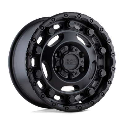 Black Rhino - GLACIER - Black - MATTE BLACK - 16" x 8", 45 Offset, 5x160 (Bolt Pattern), 65.1mm HUB