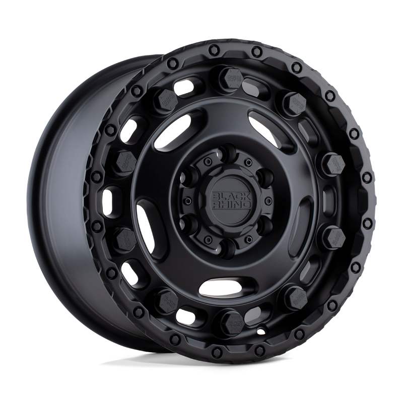 Black Rhino - GLACIER - Black - MATTE BLACK - 16" x 8", 45 Offset, 5x160 (Bolt Pattern), 65.1mm HUB