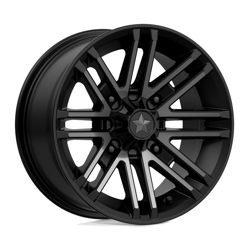 MSA Offroad Wheels - M40 ROGUE - Black - SATIN BLACK TITANIUM TINT - 14" x 7", 10 Offset, 4x110 (Bolt Pattern), 86mm HUB