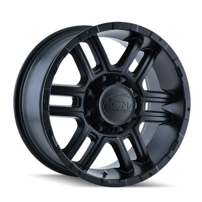 Ion Alloy - 179 - Black - MATTE BLACK - 20" x 9", 12 Offset, 6x139.7 (Bolt Pattern), 108mm HUB